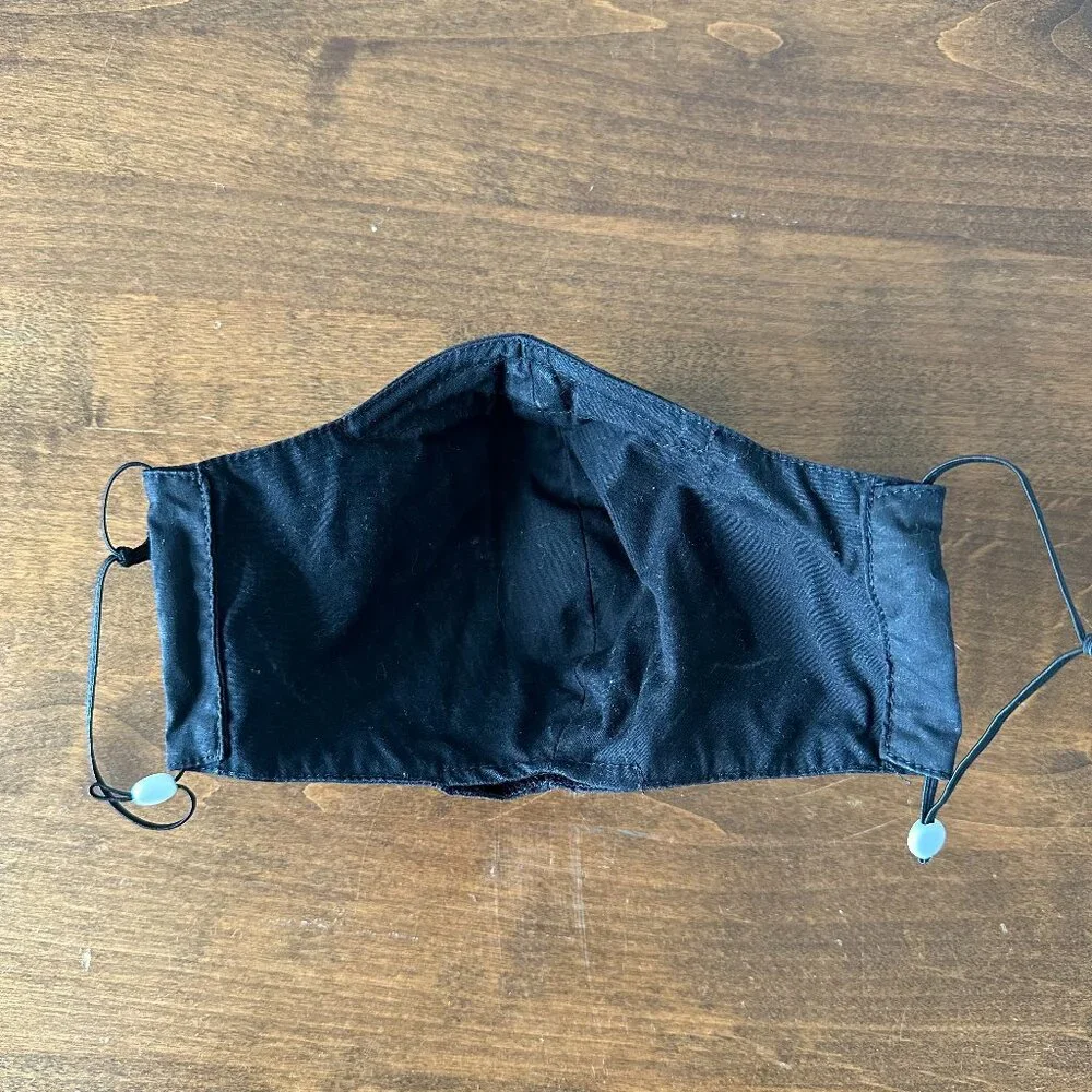 Vote Face Mask Black Fabric Washable Adult Unisex